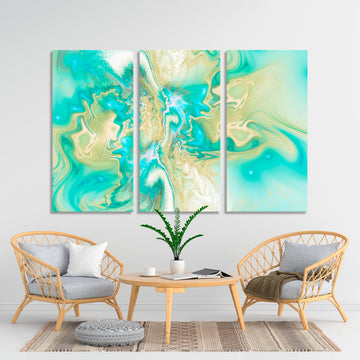 Turquoise Abstract Canvas Print №0001